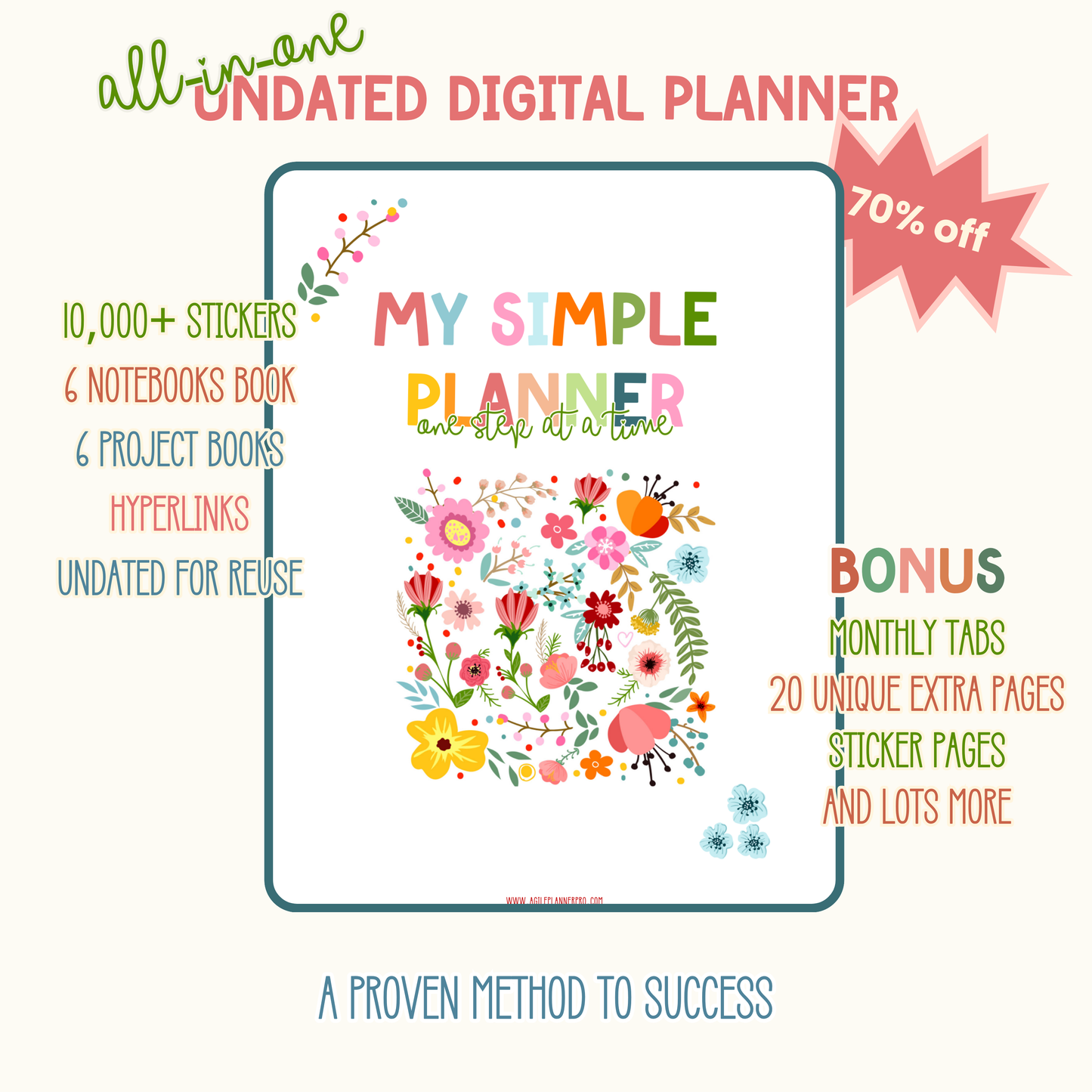 All-in-one My Simple Planner - Undated - Digital