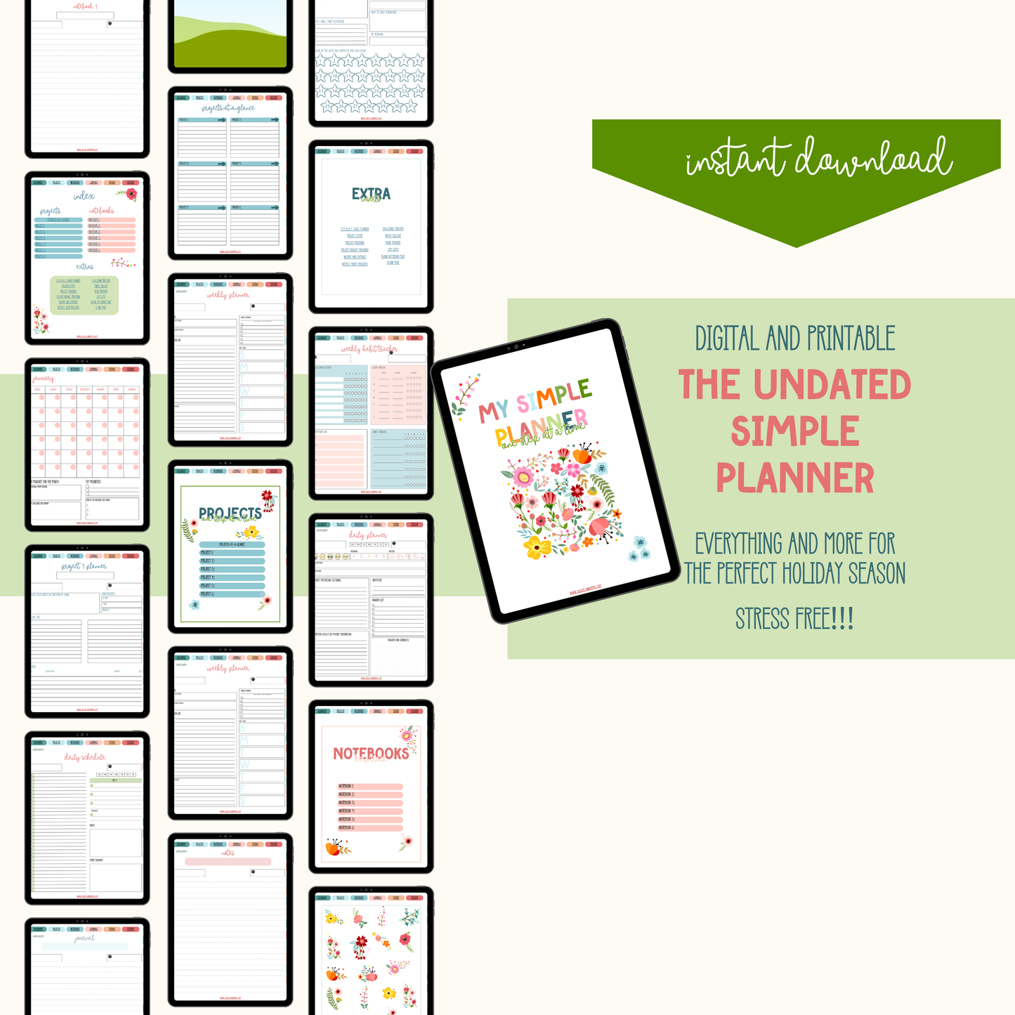 All-in-one My Simple Planner - Undated - Digital